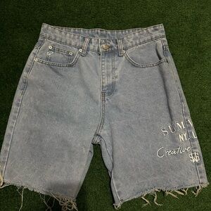 Blue Denim Jean Shorts